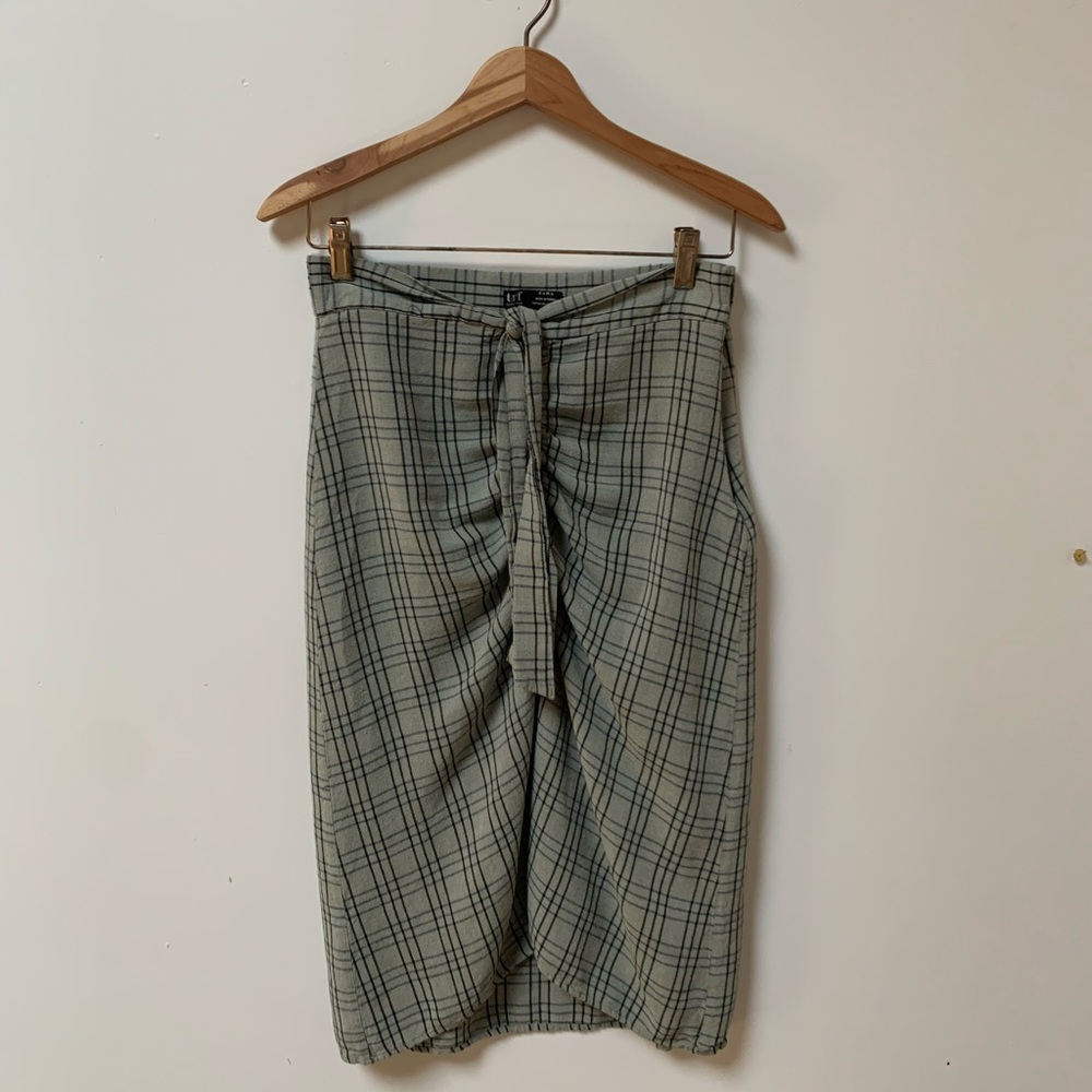 🌾Zara plaid green skirt 🌾